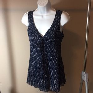 New York & Company blue sleeveless top
